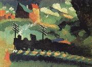 Wassily Kandinsky Murnaui Latkep Vasuttal es kastellyal France oil painting artist